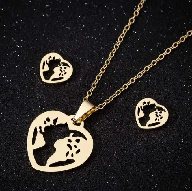 Stainless Steel Love Heart Necklaces For Women