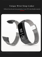 Wrist Strap Smart Wristband Metal Bracelet Band Compatible With Smart Watch Adjustable Stainless Steel Loop Mesh Magnetic Strap Replacement Wristbands Bracelet Fitness And Wellness Tracker For Women Men Stevvex
