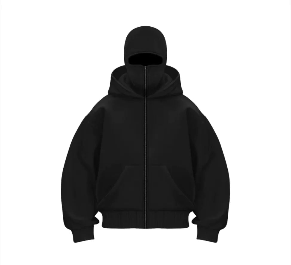 Fleece-Lined Dual Hood Sweatshirt Pi-Mart