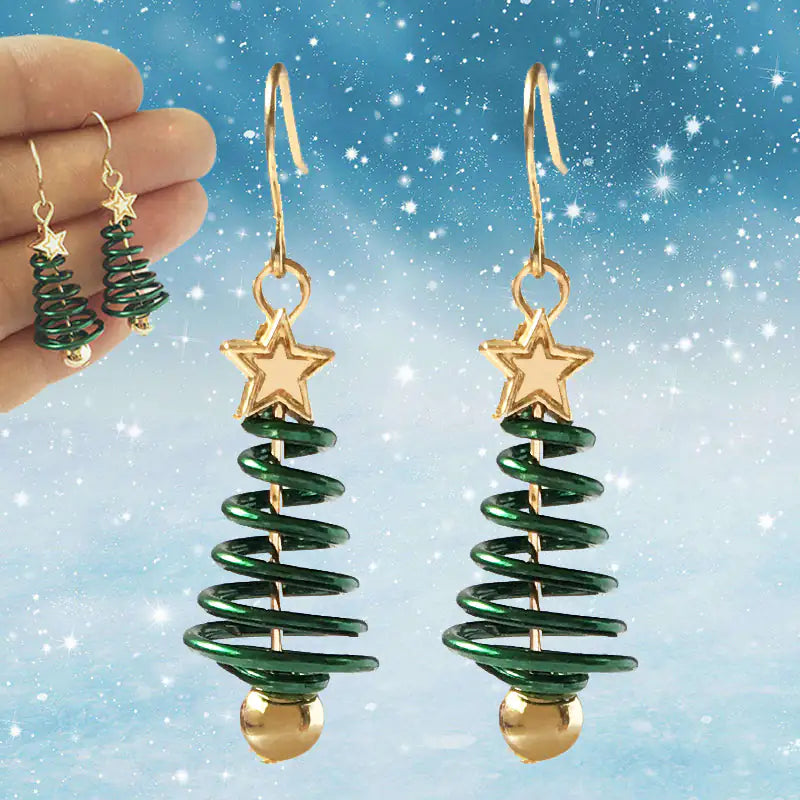 Christmas Earrings Tree Star DIY Earrings Lootquake LLC