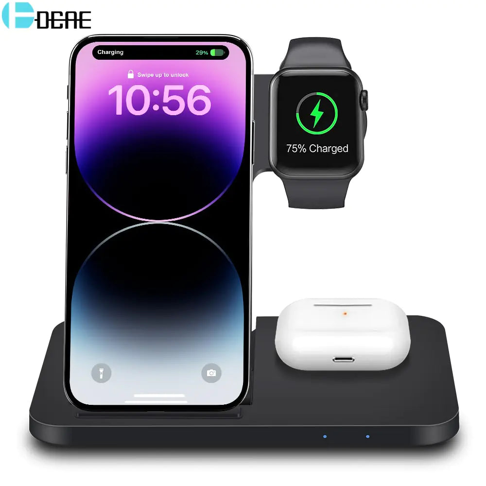 3in1 Wireless Fast Charger Dock Station Pi-Mart