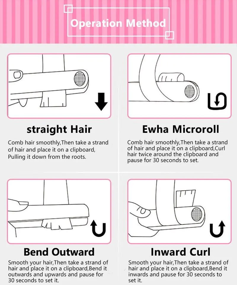 Mini Portable Hair Iron Hair Straightener Curler Professional Hair Irons Ceramic Pi-Mart