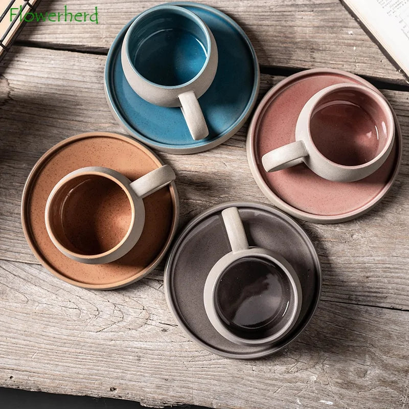 Coffee Mug with Saucer Ceramic Pi-Mart