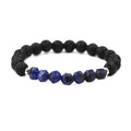 Diamond Cut Tiger Eye Agate Bead Bracelet Pi-Mart
