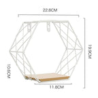 Minimalist Hexagonal Iron Wall Shelf for Decoration Lootquake LLC