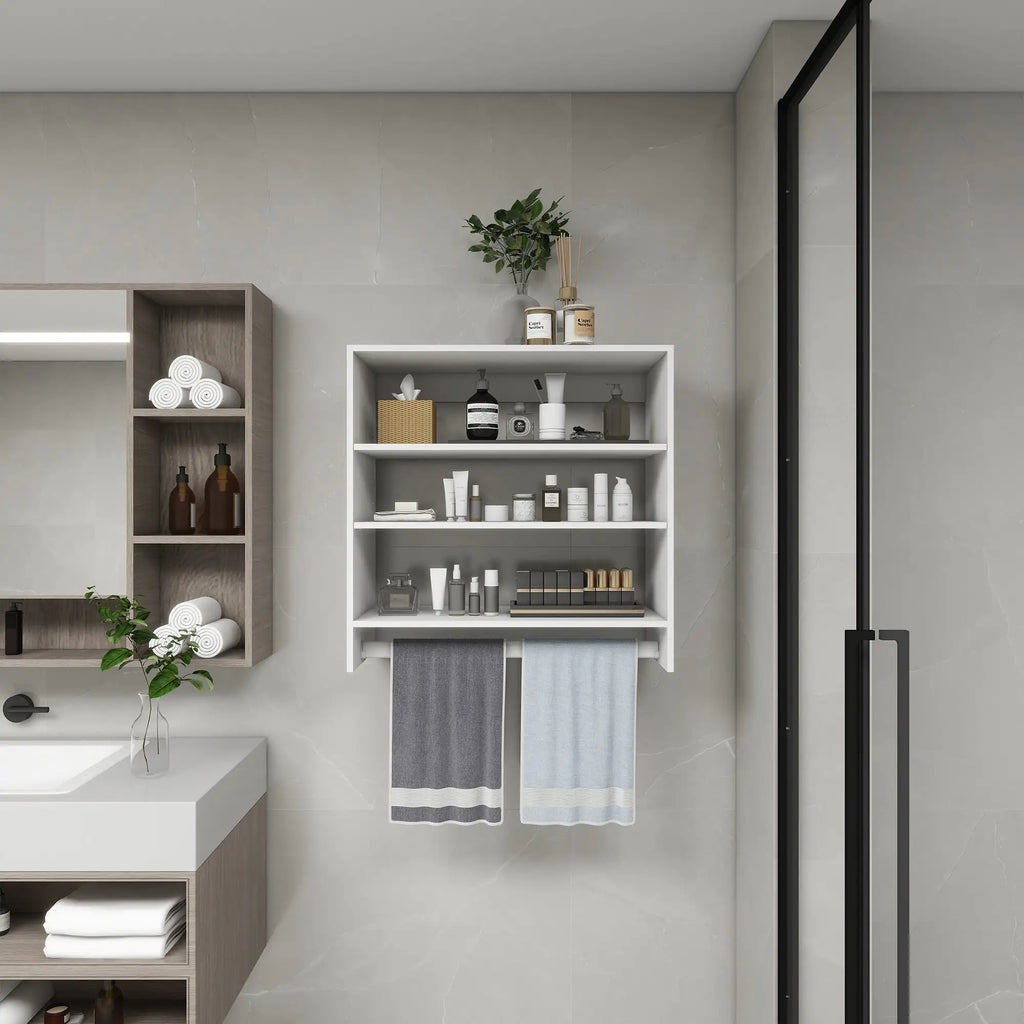B1 Closet Organizer System: Wall Mounted Closet Organizers and Storage Walk in Closet System Closet Rack and Shelving Modern Closet Storage for Bedroom 31.49''W x 16.04''D x 31.49''H Pi-Mart