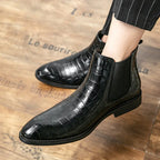 Men's Fashion Chelsea Boots - High-Top Leather Ankle Boots Pi-Mart