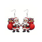 Christmas Earrings for Women Christmas Snowman Earrings Purple Santa Earrings Purple Earrings for Women Trendy Snowman Earrings Xmas Earrings Holiday Earrings Christmas Jewelry Gift for Women