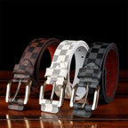 Men's Plaid Buckle Belt - Trendy Casual Design Pi-Mart