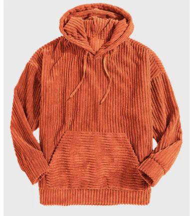 Essentials Hooded Corduroy Pullover for Men (One Piece) Pi-Mart