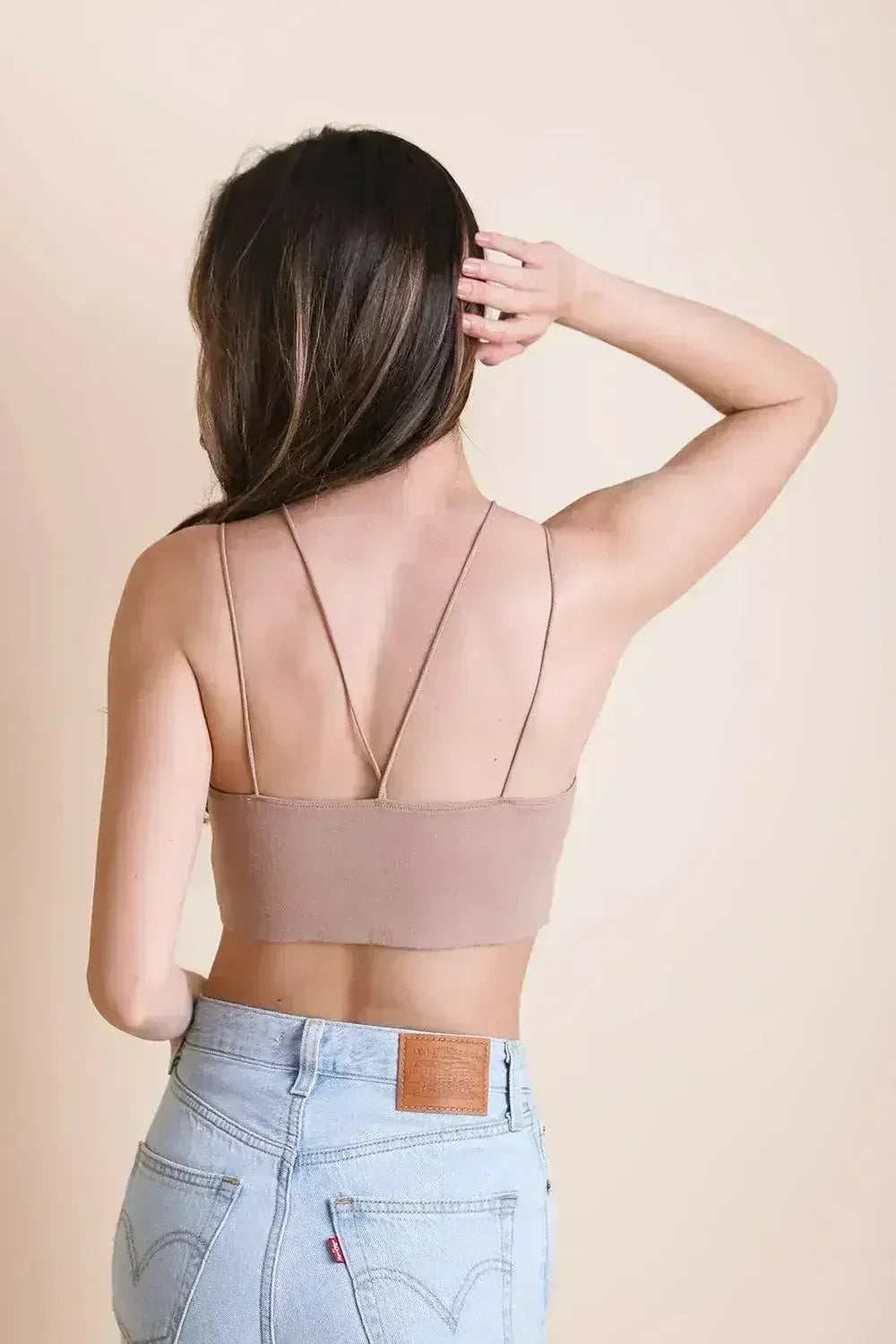 Y-Neck Plunge Crop Top - Stretchy Comfort | Femstylo - SJB-DIAMOND ELITES