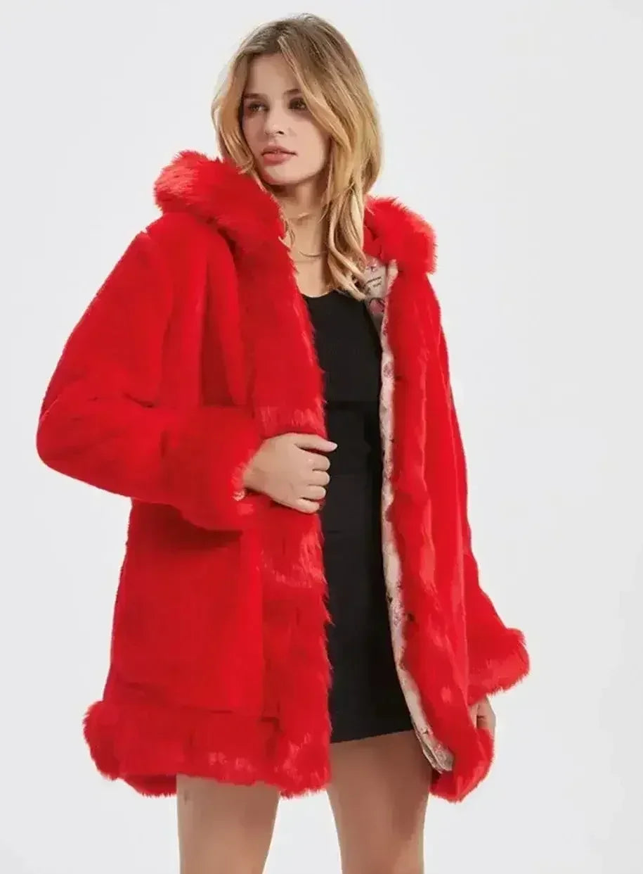 Faux Fur Collar Jacket - Cozy Winter Coat | Femstylo - SJB-DIAMOND ELITES