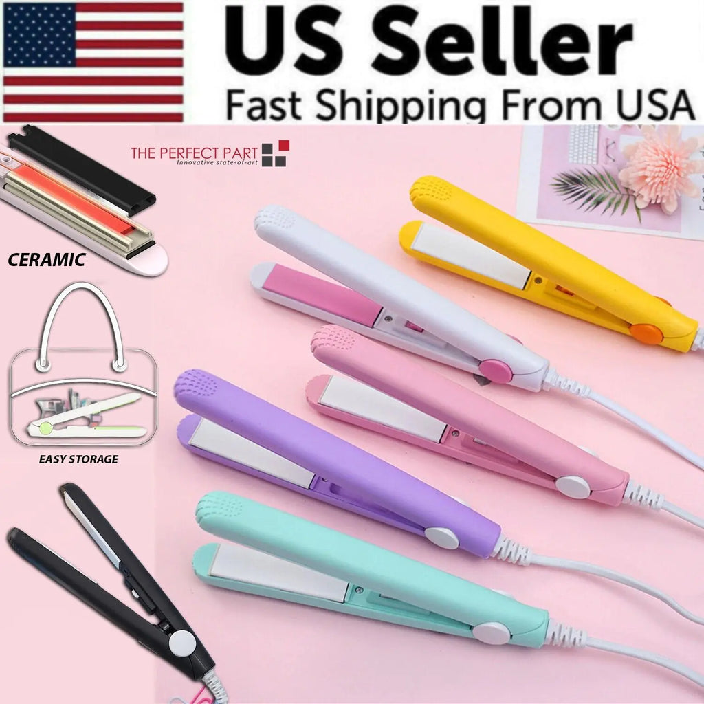 Mini Portable Hair Iron Hair Straightener Curler Professional Hair Irons Ceramic Pi-Mart