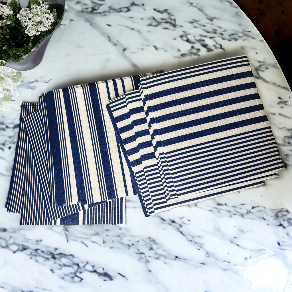 Yacht Club Biodegradable Kitchen Cloth 70% Cellulose 30% Cotton Reusable BandsCo Straps