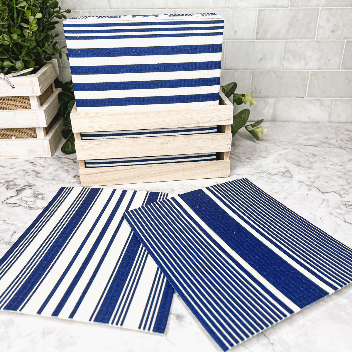 Yacht Club Biodegradable Kitchen Cloth 70% Cellulose 30% Cotton Reusable BandsCo Straps