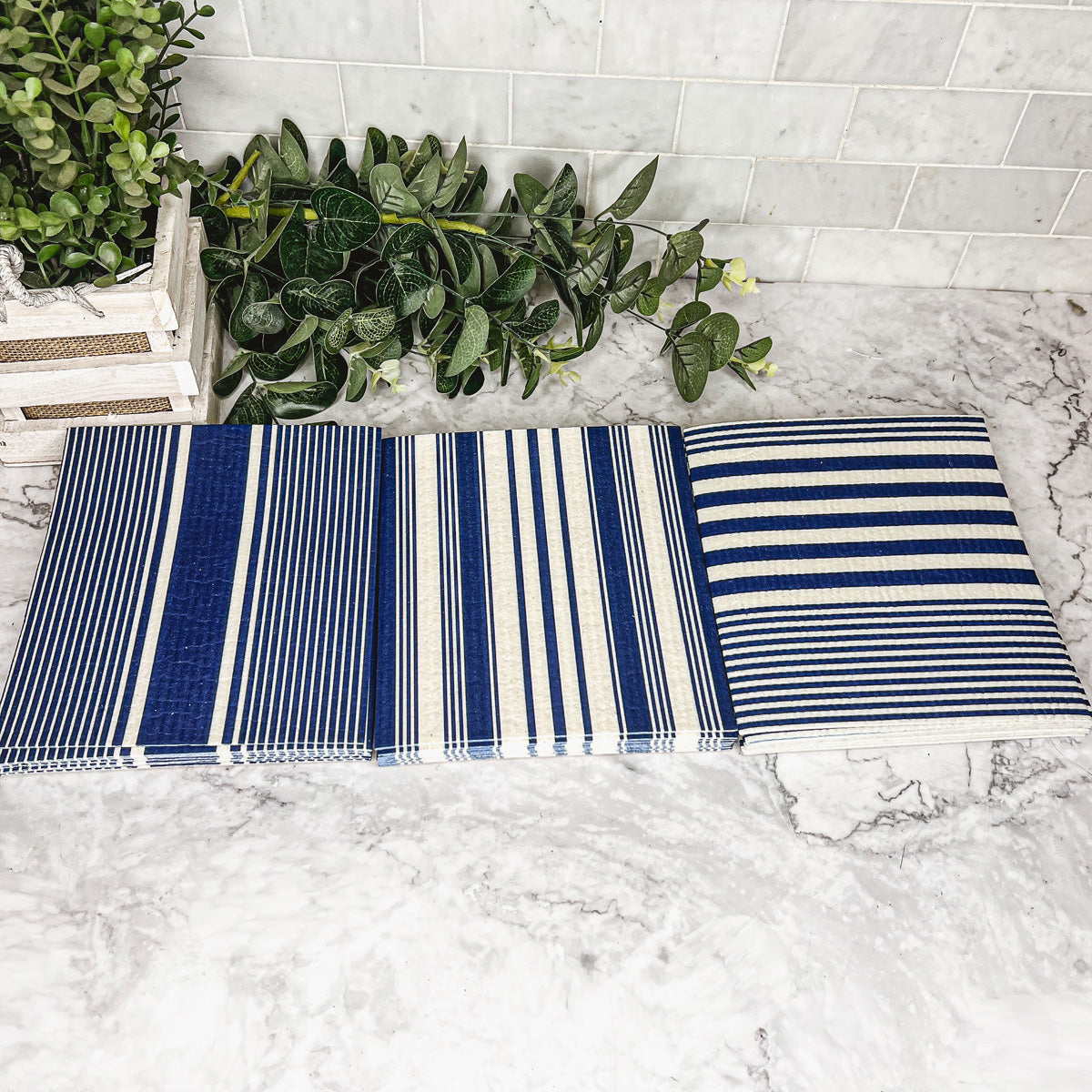 Yacht Club Biodegradable Kitchen Cloth 70% Cellulose 30% Cotton Reusable BandsCo Straps