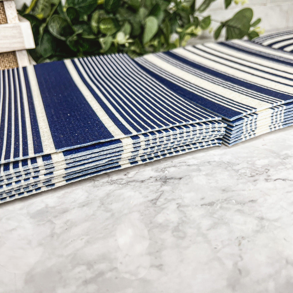 Yacht Club Biodegradable Kitchen Cloth 70% Cellulose 30% Cotton Reusable BandsCo Straps