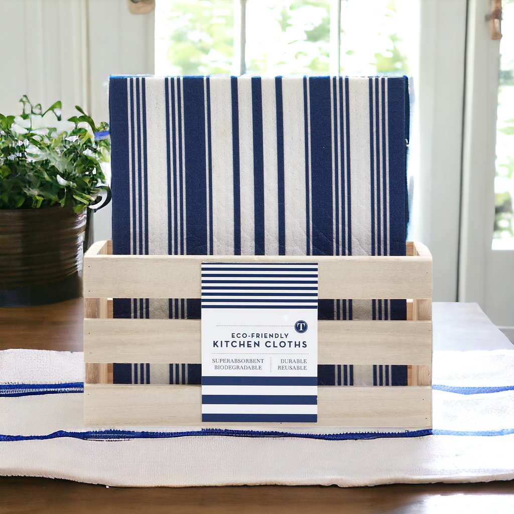 Yacht Club Biodegradable Kitchen Cloth 70% Cellulose 30% Cotton Reusable BandsCo Straps
