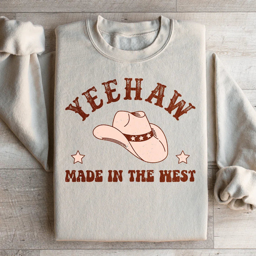Yeehaw Cowboy Hat Sweatshirt Peachy Sunday