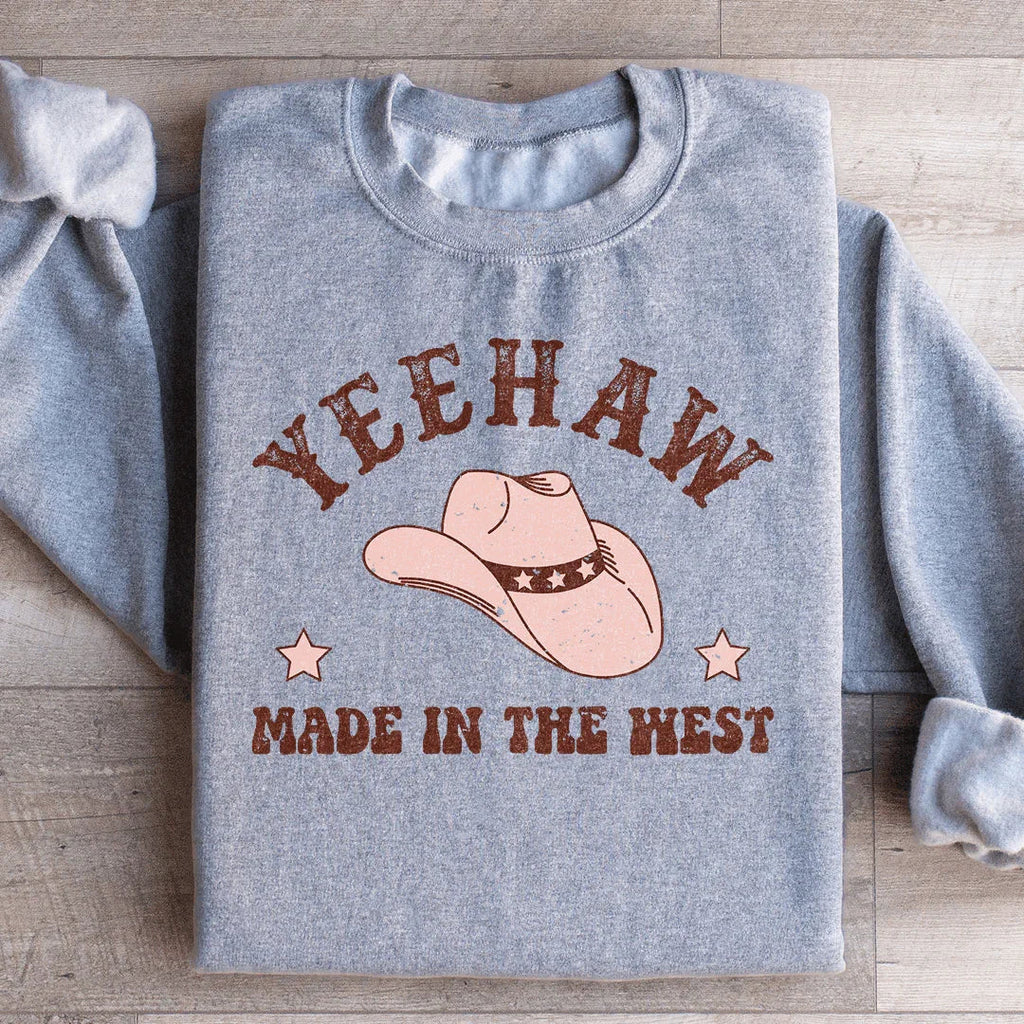 Yeehaw Cowboy Hat Sweatshirt Peachy Sunday