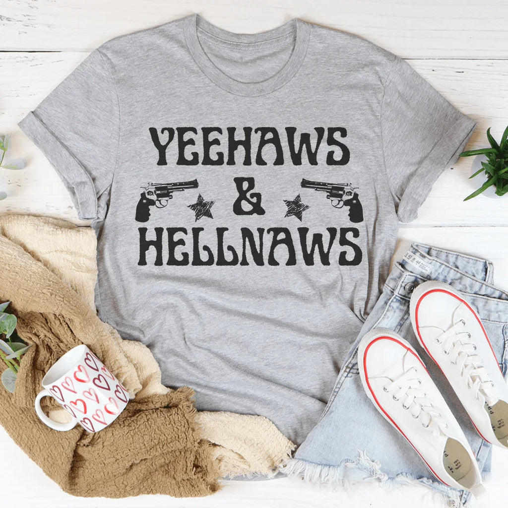Yeehaws & Hellnaws Tee Peachy Sunday