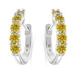 1ct D Color 3mm Moissanite Hoop Charm Earrings 925 Sterling Silver Women BandsCo Straps