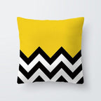 Yellow Pillow Case Cushion Cover Geometric Polyester Pillowcase Home Decorative Yellow Grey Modern Pillow Covers Beautiful Pattern Linen Square Pillow Case For Sofa Couch 45x45CM