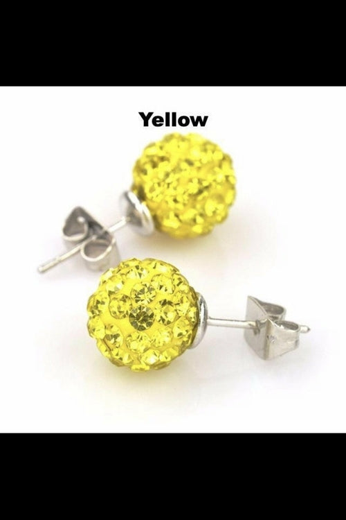 Round Sparkle Stud Earrings Promise Style Cubic Zirconia BandsCo Straps