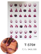 Yellow Smiles Sun Moon Clouds 3D Nail Stickers For Halloween Theme Slider Decals Nail Art Decorations Design  3D Self-Adhesive Nail Decorations Accessories Women Girls Manicure Decorations Nail Art Supplies Water Transfer Decals
