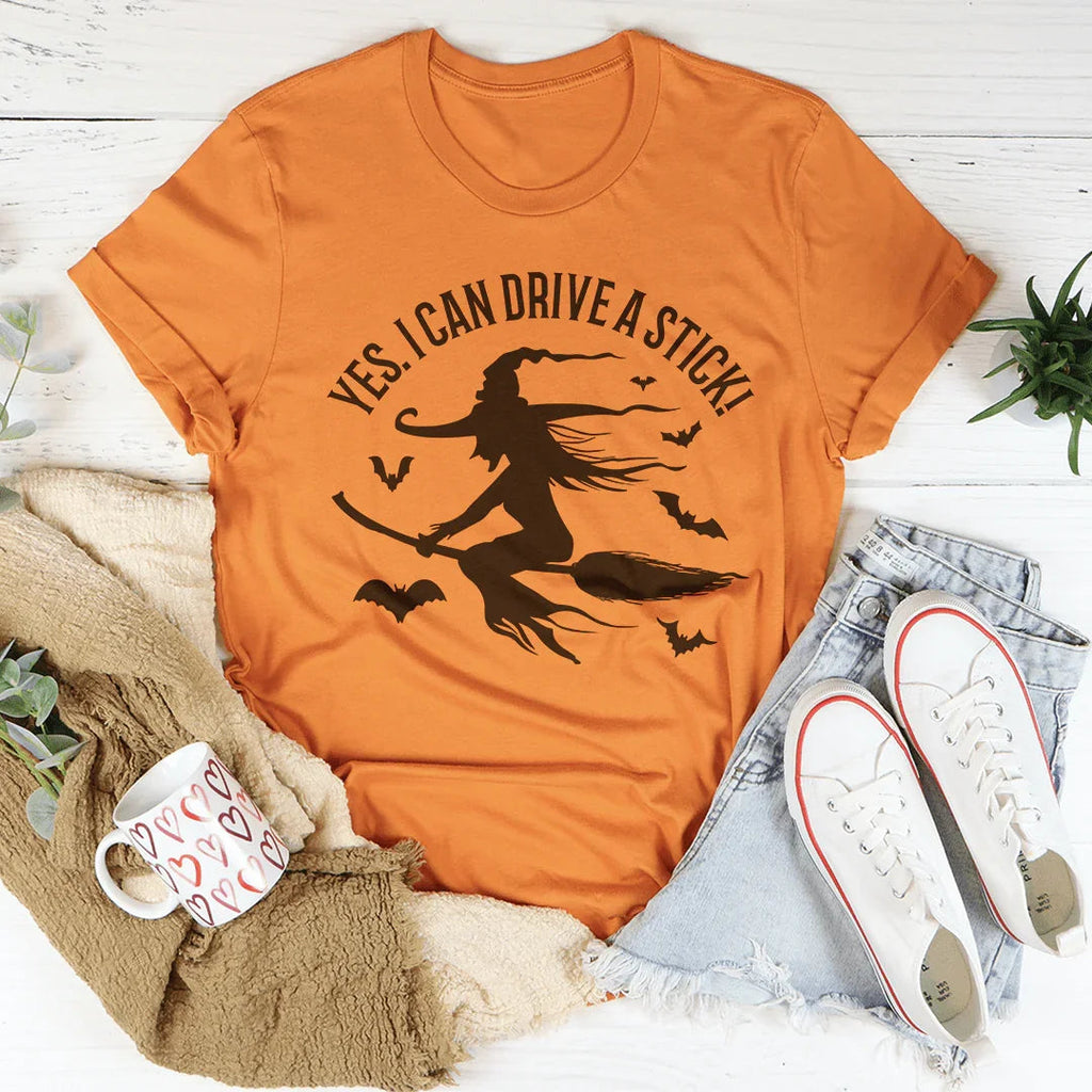 Yes I Can Drive A Stick Tee Peachy Sunday