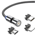 Magnetic Cable For Micro, USB Type C, and IOS Charger Fast Charging Pi-Mart