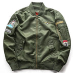 Men's Casual Stand Collar Jacket, Pilot Jacket