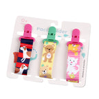 Cartoon Pattern Baby Pacifier Teether Pack of Three Pi-Mart