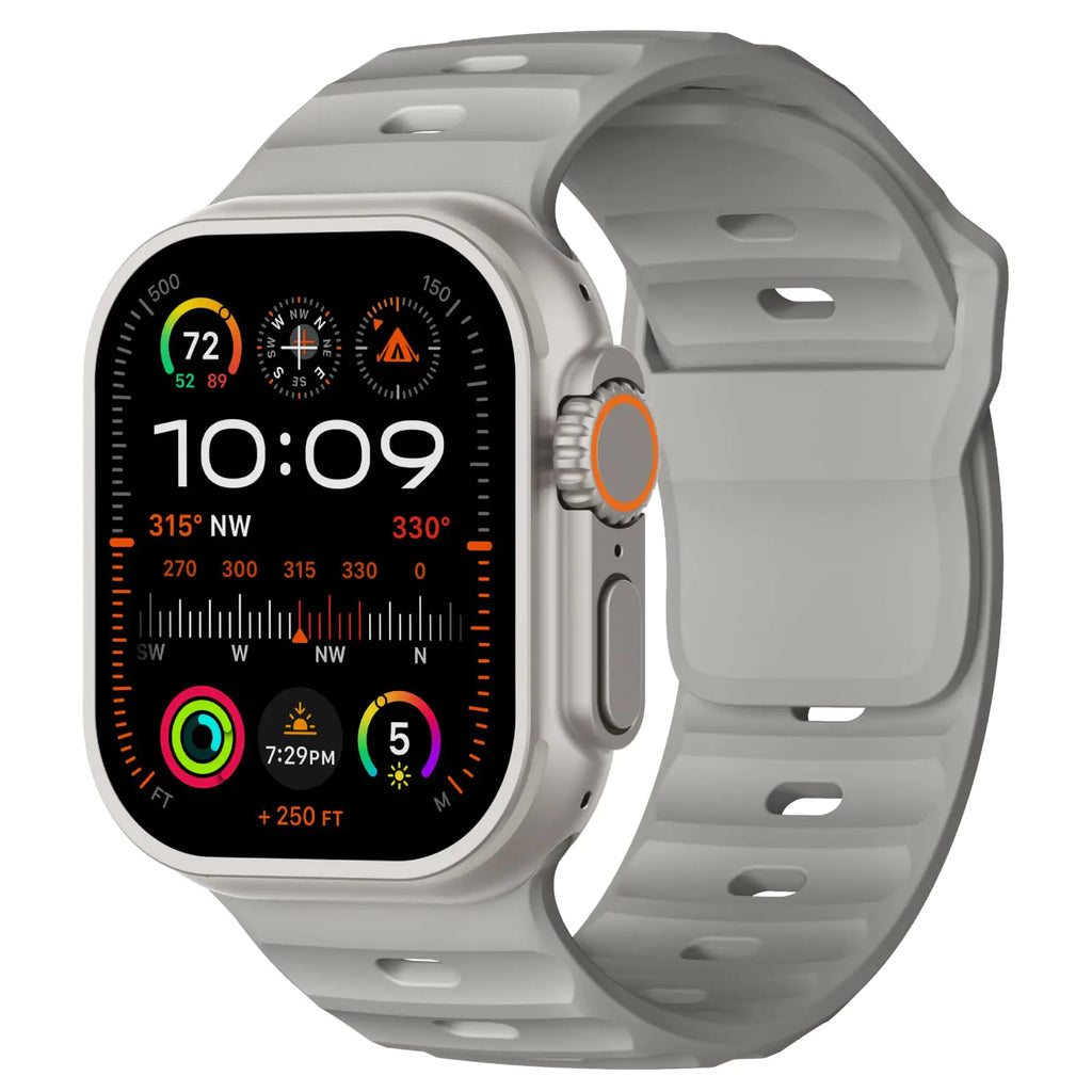 Sport Bands Compatible with Apple Watch Ultra 2 Band 49mm 46mm 45mm 44mm 42mm for Men, Breathable Soft Wide Silicone Waterproof Strap for iWatch Series 10 9 8 7 6 5 4 3 SE Ultra Pi-Mart