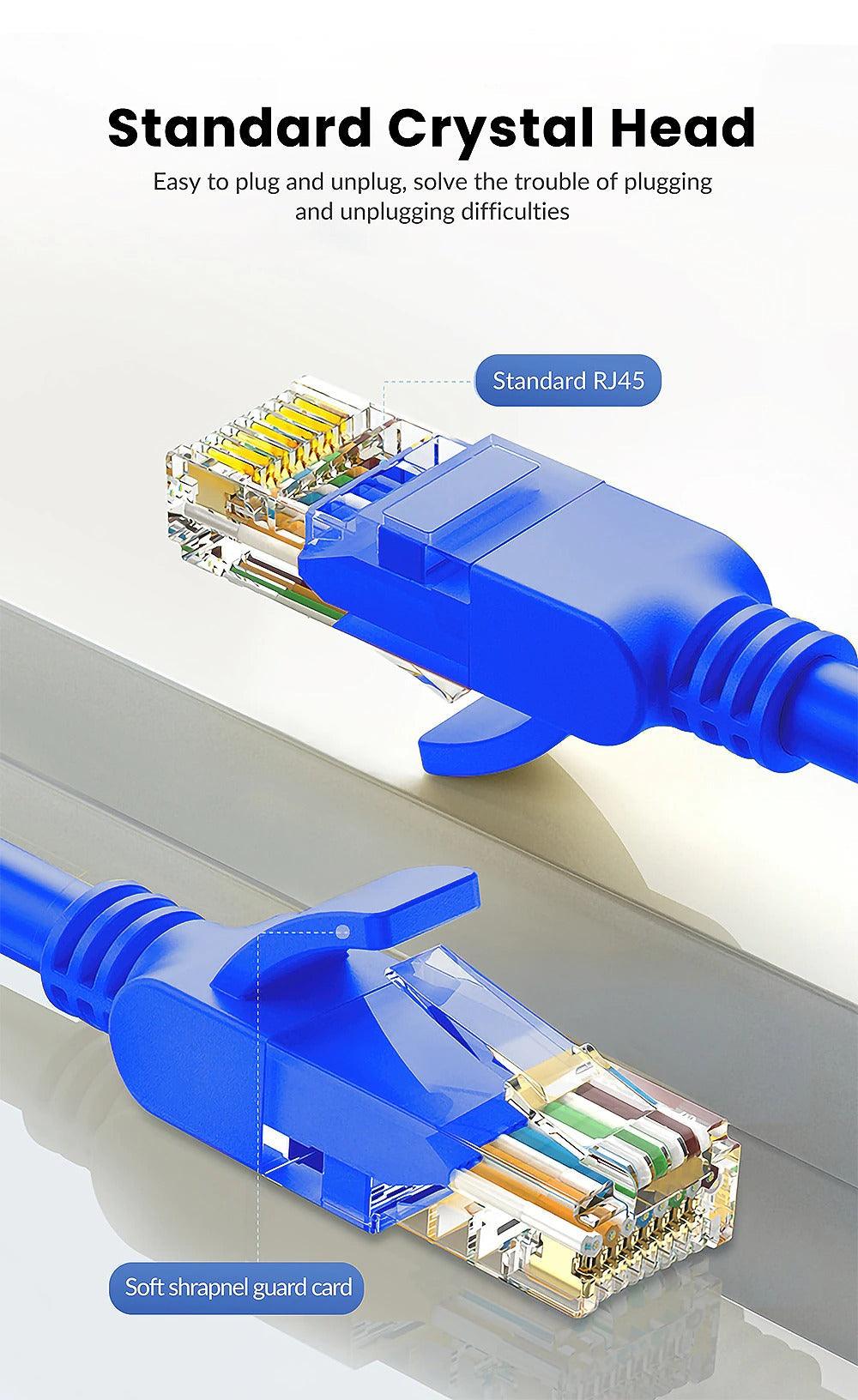 1m Ethernet Cable Cat5 Lan Cable UTP RJ45 Network Patch LAN Cable Internet Modem Laptop Router Copper Wire For Laptop TV Stevvex
