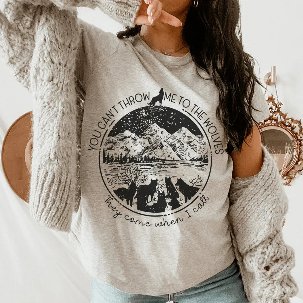 You Can't Throw Me To The Wolves Tee Peachy Sunday