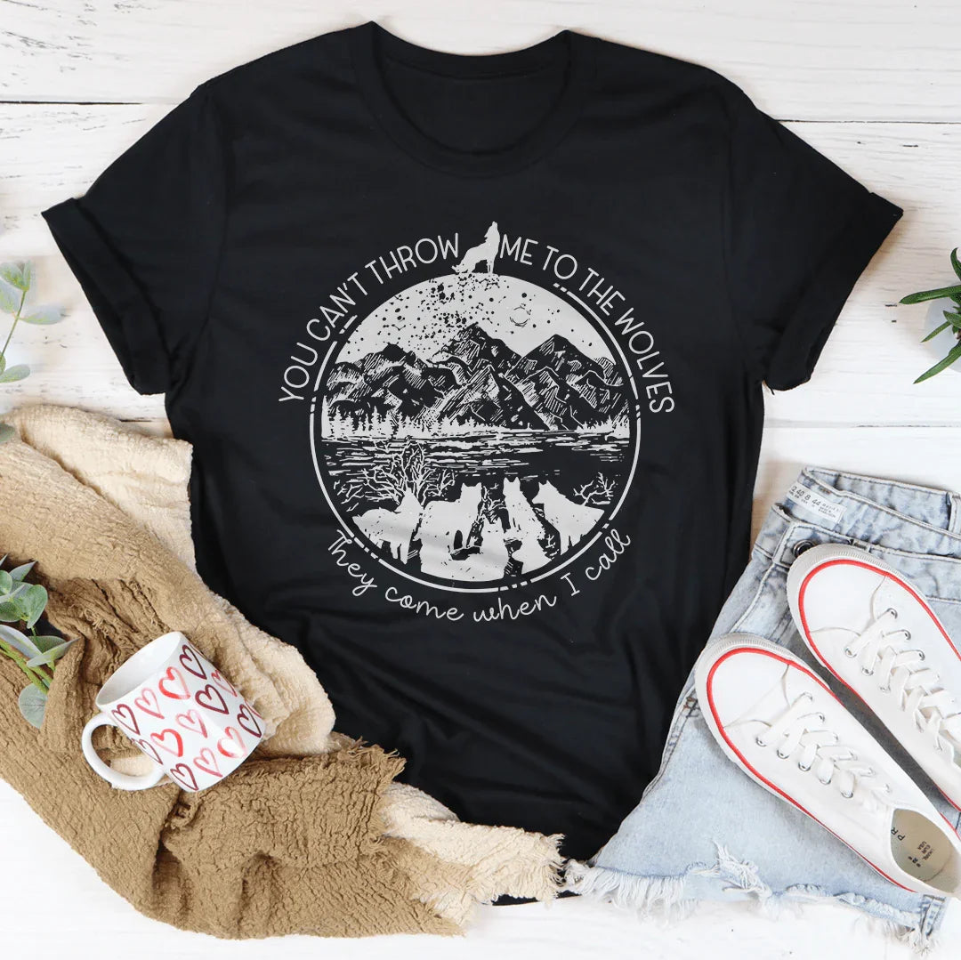You Can't Throw Me To The Wolves Tee Peachy Sunday