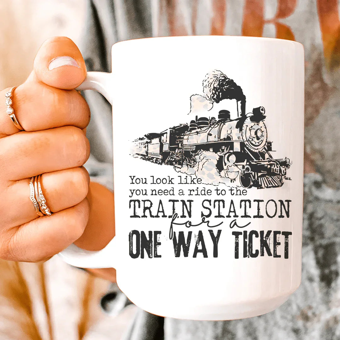 You Look Like You Need A Ride Ceramic Mug 15 oz Peachy Sunday