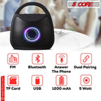 5 Core Outdoor Bluetooth Speaker Wireless Portable Waterproof for Patio Pool Party Pi-Mart