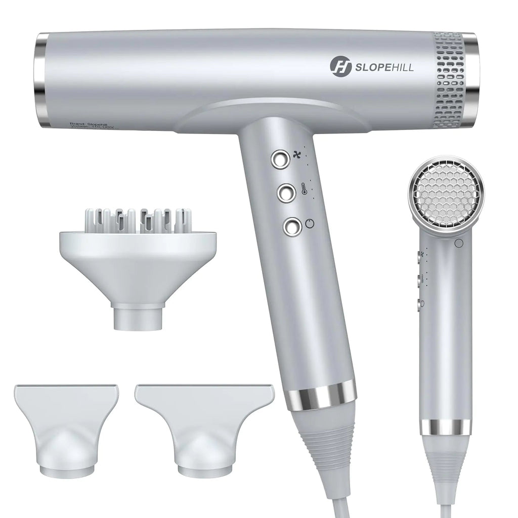 slopehill Professional Hair Dryer with Diffuser High Speed Blow Dryer with Brushless Motor for Salon Use Ionic Hair Dryer Lightweight Compact Hair Dryer for Travel Low Noise Home Ceramic Lootquake LLC