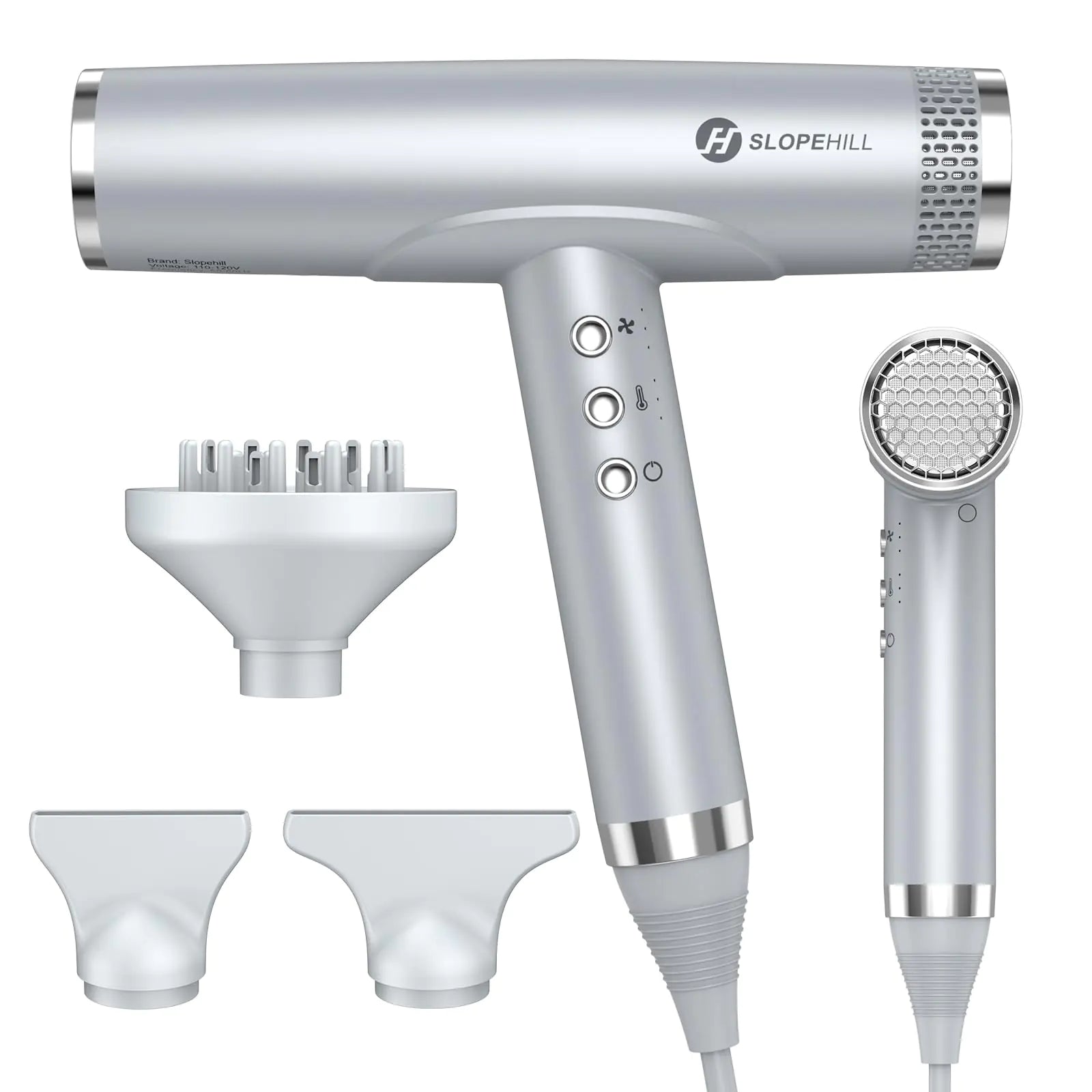 slopehill Professional Hair Dryer with Diffuser High Speed Blow Dryer with Brushless Motor for Salon Use Ionic Hair Dryer Lightweight Compact Hair Dryer for Travel Low Noise Home Ceramic Lootquake LLC