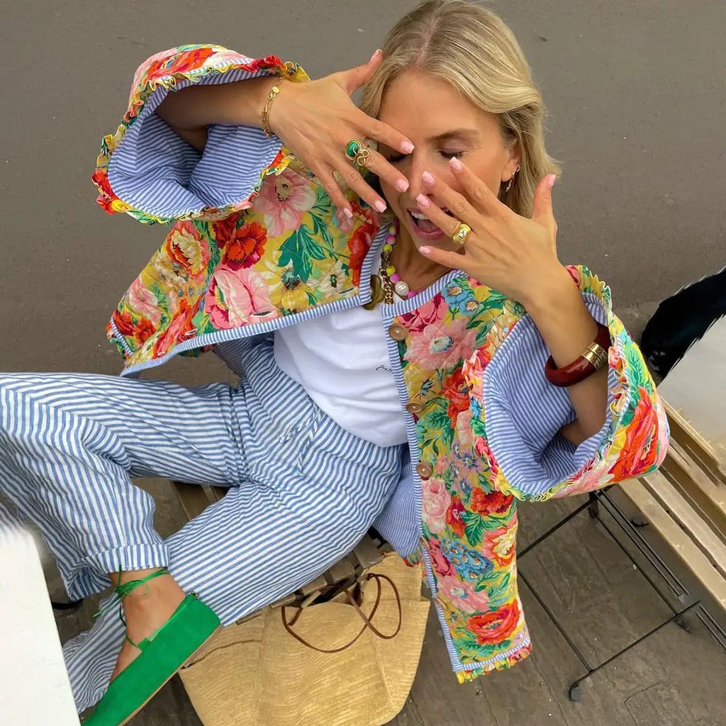 Floral Patchwork Jacket Pi-Mart