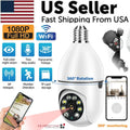 360° 1080P IP E27 Light Bulb Camera Wi-Fi IR Night Smart Home Wireless Security Pi-Mart
