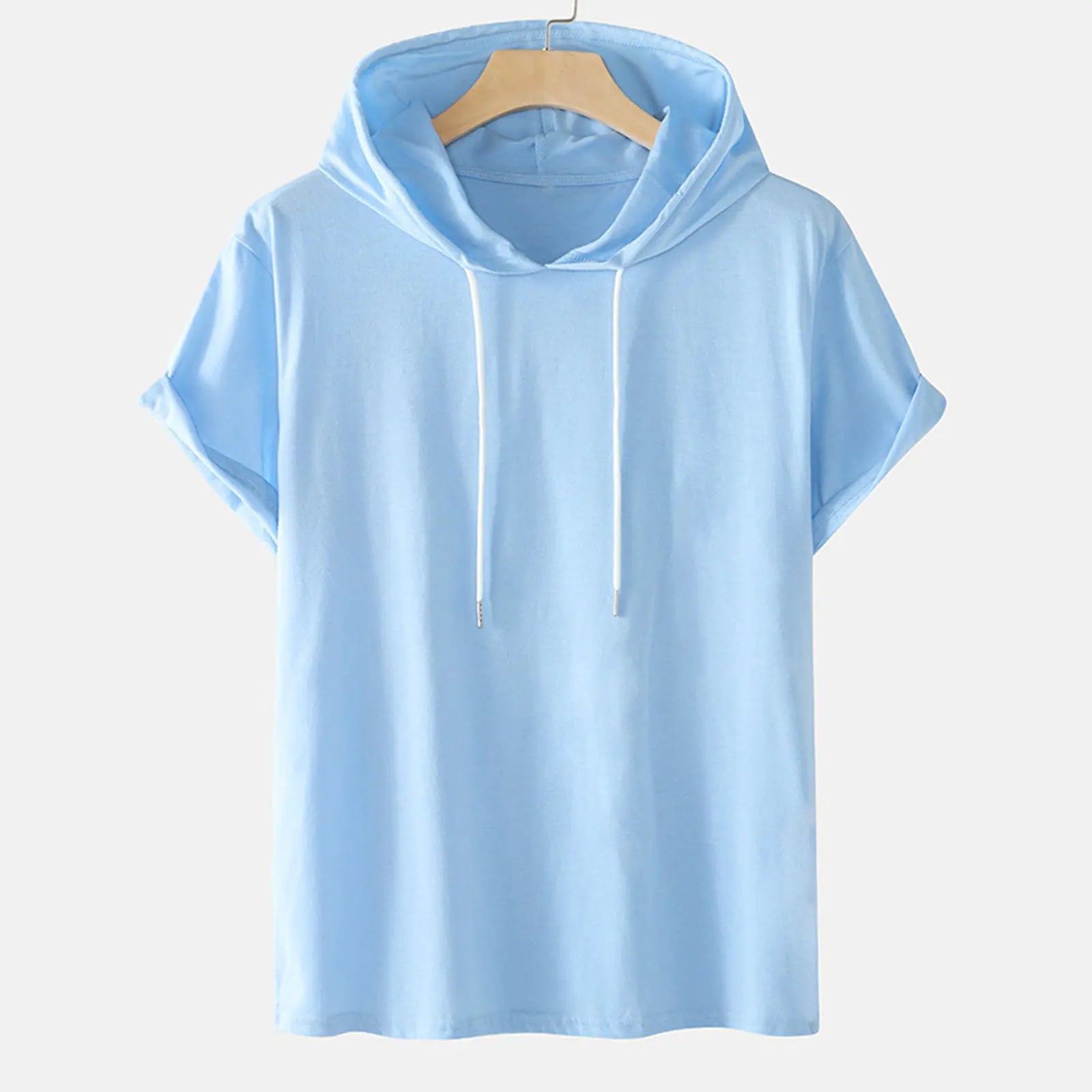Plus Size Men's Hooded T-Shirts with Drawstring (Summer) Lootquake LLC