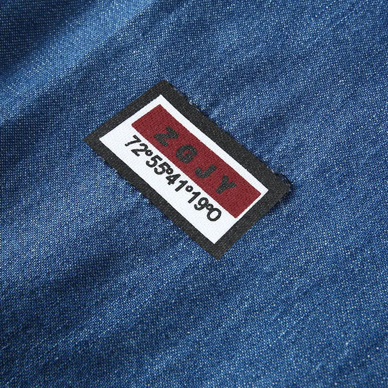 Plus Size Denim Shirt Men Pi-Mart