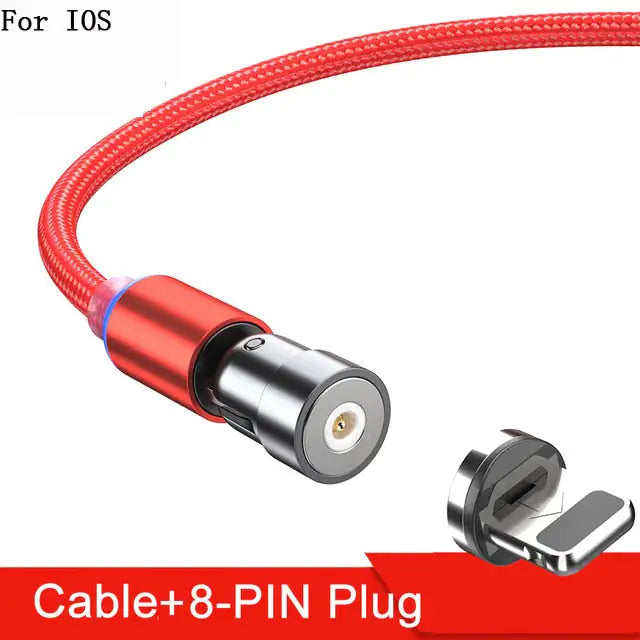 Magnetic Cable For Micro, USB Type C, and IOS Charger Fast Charging Pi-Mart