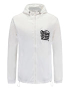 Hooded Jacket with Harajuku Leaf Print for Couples Pi-Mart