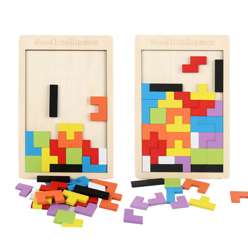 Children's Tetris Wooden Puzzle Pi-Mart