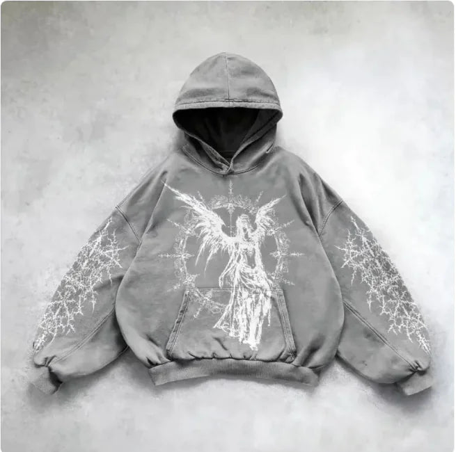 Urban Vibe Hooded Y2K Streetwear Sweatshirt Pi-Mart