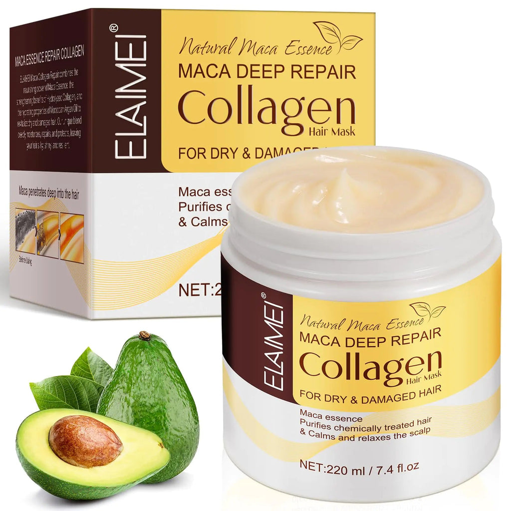 Hair Nourishing Repair Hair Mask Hair Treatment Masks for Growth and Thickness 220ml 7.4 Fl Oz Deep Moisturizing Hair Care Enhance Manageability and Flexibility Lootquake LLC